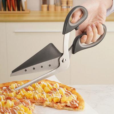 Forbici per Pizza con Spatola Rimovibile Lame in Acciaio Inossidabile Forbici Taglia Pizza Forbici da Cucina Multifunzionali per Pizza Panini Erbe Aromatiche