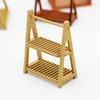Dollhouse Storage Rack Double-layer Miniature Bread Shelf Exquisite Dollhouse Organization Rack Dollhouse Accessories