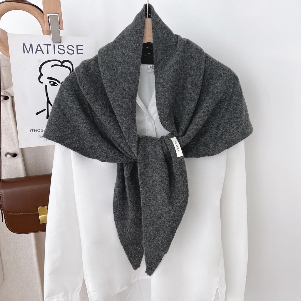 100% Wolle Mode Große Größe Damen Schals Dreieckstuch Winter Cappa Verdickt Warm Halstuch Luxus Wickeltücher Bufanda