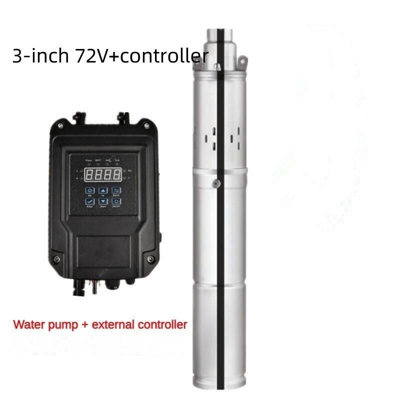Small Household Stainless Steel Deep Well Submersible Pump Solar Brushless Screw DC Pump Irrigation Efficient Water Pump