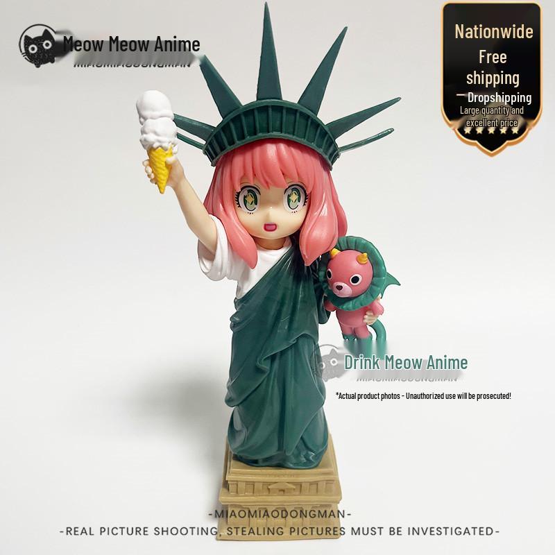 Spy X Family Anya Figure: Statue of Liberty Edition - Creative Anime Desktop Ornament