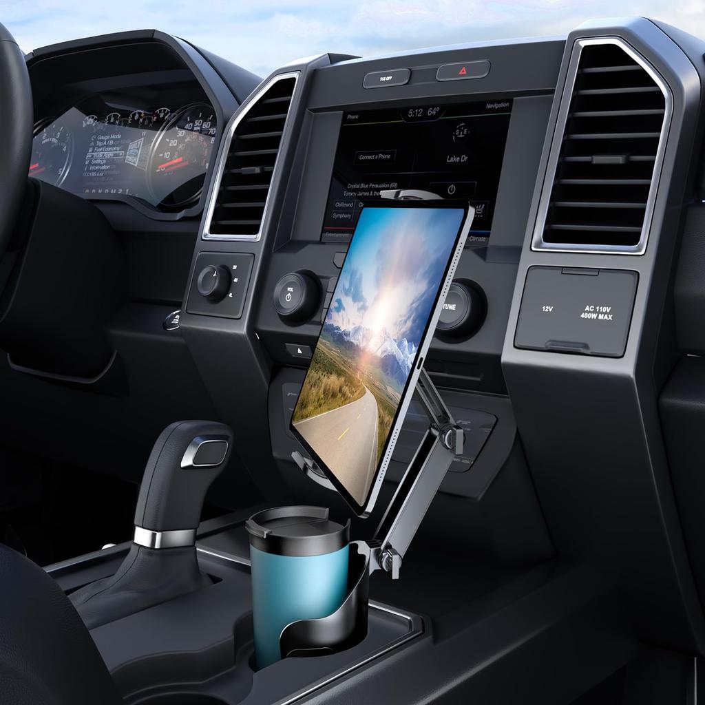 Car Drink Drink Tablet Cup Car iPad Tablet Adjustable Easy Extendable Small Item Fits All Inch Fits Most Bottles 2-in-1 Holder 2-in-1 & Holder,