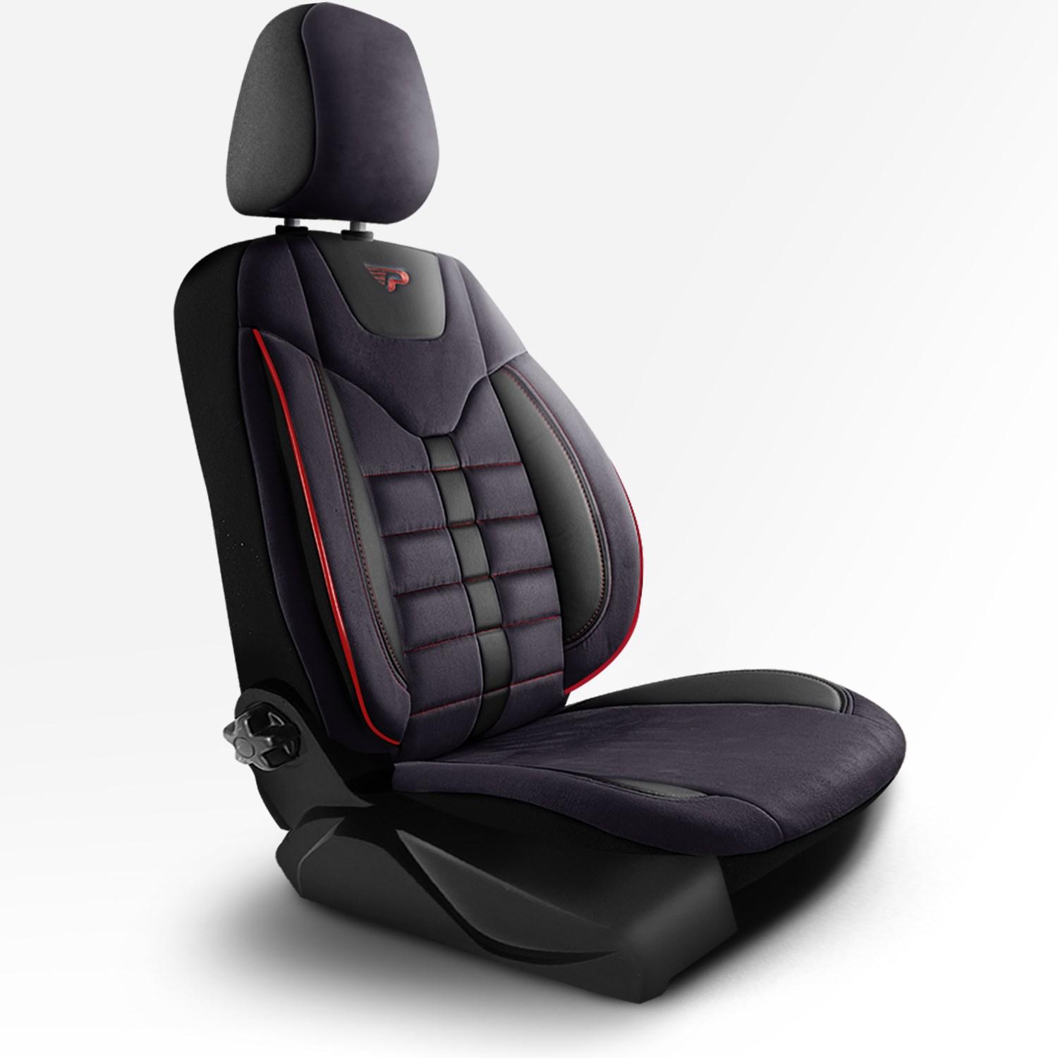 

TORONTO SERİSİ ÖZEL SÜET KUMAŞ OTO KOLTUK KILIFI Siyah Kırmızı