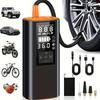 Portable Tire Inflator, Air Compressor Air PumpWith Digital Pressure Gauge, 150 PSI, Air Pump with Strong Light for Car, Motorcycle, Electric Bike