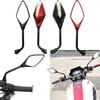 1 Pair Motorcycle Rearview Mirror Scooter Motocross Rearview Mirrors Electrombile Back Side Convex Mirror 10mm Universal