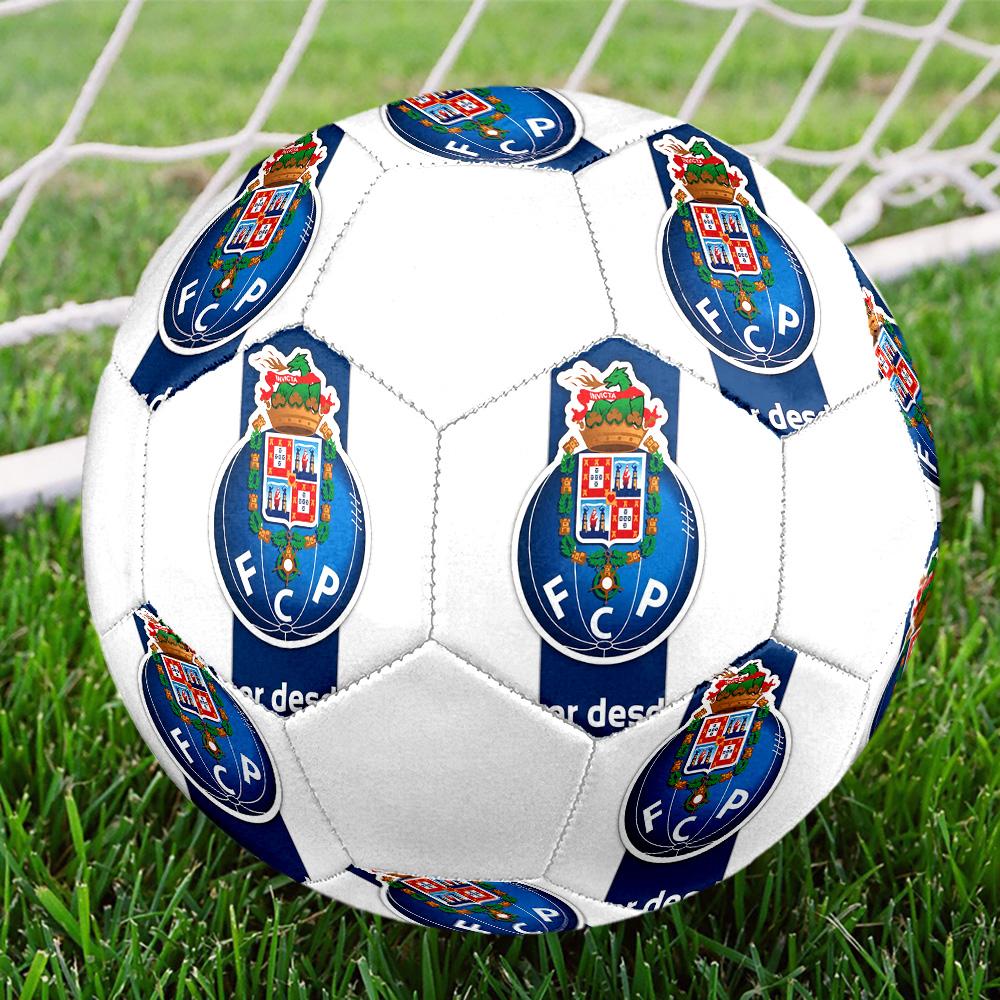 1PC FC Porto Portugal Size 5 Soccer Ball PrahaIndoor Soccer Ball Colorful All Ages Machine Stitched PVC Competition Ready Durable High-Bounce