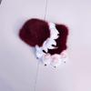 Leopard Print Plush Animal Paw Gloves Synthetic Fur Style Fursuit Hand Paws Cosplay Costume for Halloween Party