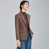 Petite Khaki Women's Suit Jacket - 2024 Spring/Autumn Professional High-End Top