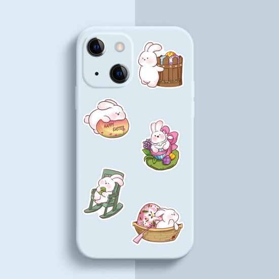 50Pcs Easter Bunny Stickers Waterproof Sun-resistant PVC Cartoon Rabbit Cute Decals DIY Vinyl Art Decorative Graffiti Stickers for Laptop Tablet