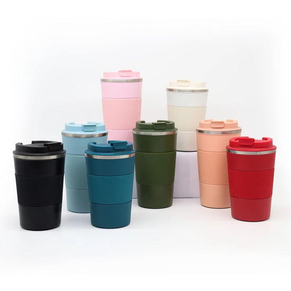 Double-layer Coffee Thermos 380ml/510ml Insulated Cup Portable Travel Thermal Mug  Sports