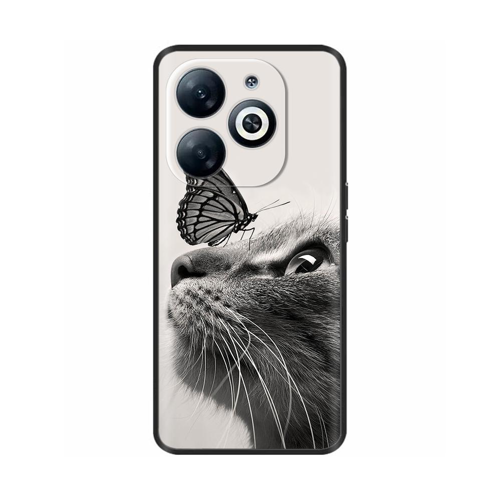 For Infinix Smart 8 Case Cover Funda Black Soft Silicone TPU Protective Phone Case For infinix Smart 8 Smart8 X6525 Bumper Coque