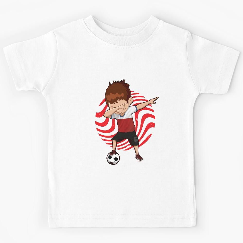 Football Soccer Dab Poland Kids T-Shirt 130