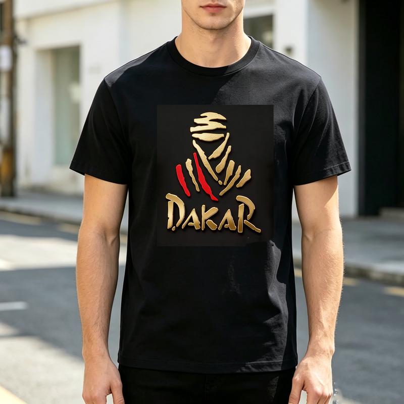 Unisex Dakar Rally Motorcycle Rider Graphic Print T Shirt Unisex Soft Cotton Short Sleeve Top Vintage Biker Streetwear Casual Gift