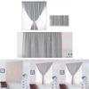 Cortinas de Gaze Autoadesivas Elegantes Para Coberturas de Janela Não Perfuradas