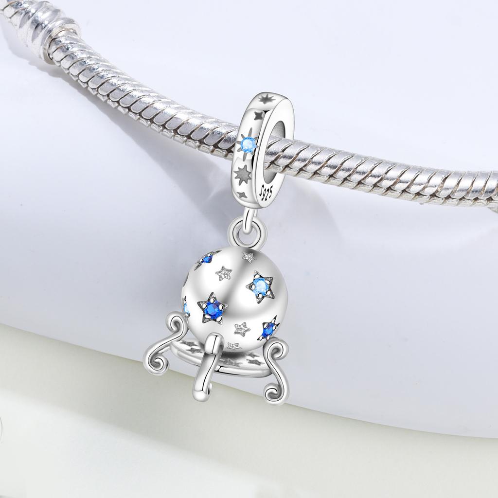 Orstarry 925 Silver Magic Ball Pendant Beads Pendants Bracelet Charm Jewelry Party DIY Trendy Gifts