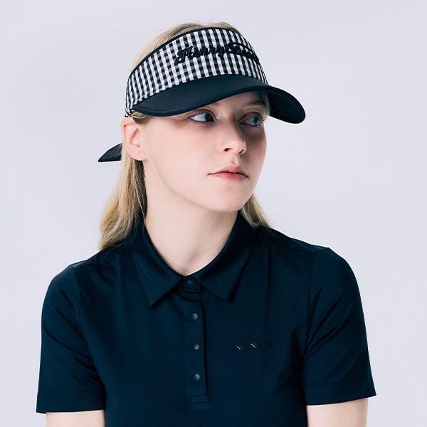 HENRY STUART Women'S Color Check Golf Sun Visor Golf Cap Black