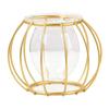 Metal Wire 3D Geometric Hydroponics Vase Holder Watering Planter Flower Pots Test Tube Vase Plants Home Desktop Table Decor