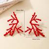 Stylish Ocean Style Coral Hollow Earrings For Women  Ears Stud Party Wedding Jewelry Accessories Unique Gift