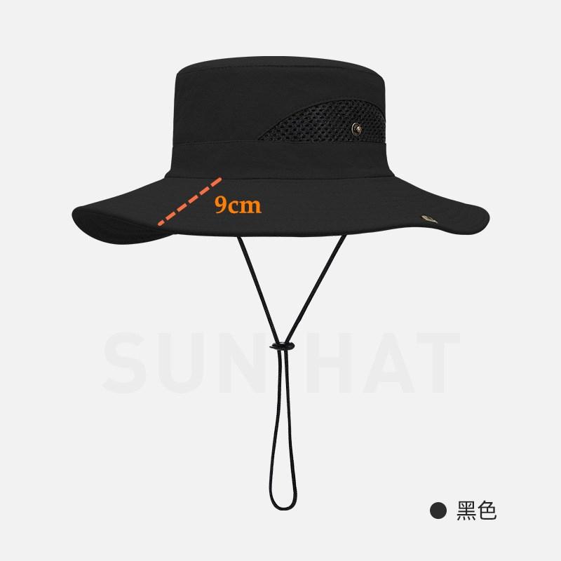 62cm Męski Kapelusz Outdoorowy Letni Kapelusz Wędkarski Turystyczny Jeździecki Duże Rondo Ochrona przed Słońcem Anty-UV Oddychający Wodoodporny Kapelusz Wiaderkowy
