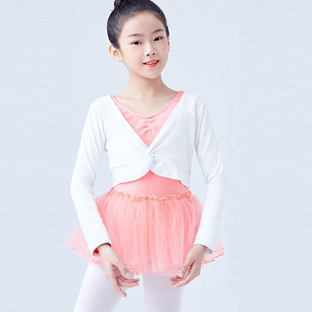 Cotton Ballet Shawl Long Sleeve Gymnastics Shawl Fashion Dance Wrap Tops  Children