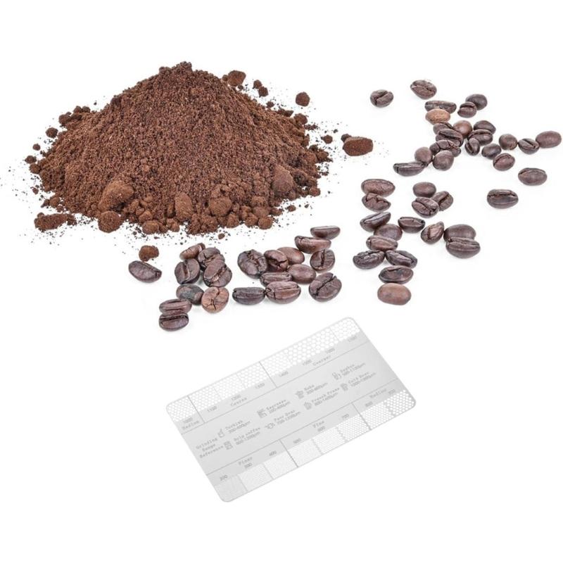 Tarjeta de Referencia de Molienda Regla de Tamaño de Molienda de Café Tarjeta de Referencia de Tamaño de Molienda de Metal Herramientas Esenciales Regalo para Entusiastas del Café