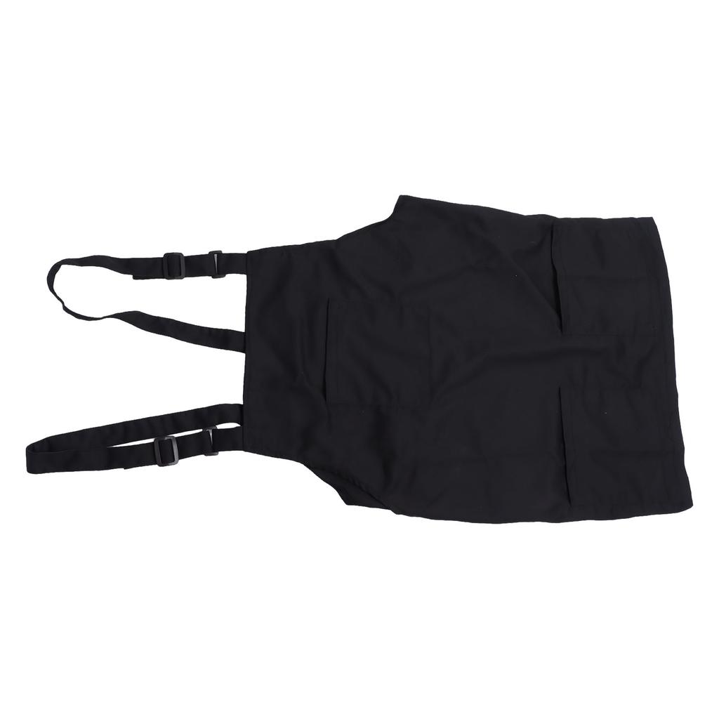 Küchenschürze Schwarze Schürze Polyester Taschen Verstellbarer Riemen Unisex Schürze für Zuhause Gewerblich Café Restaurants
