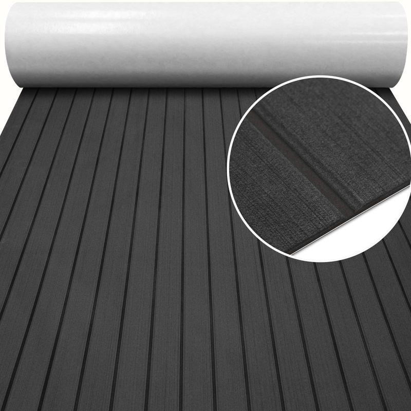 EVA Foam Faux Teak Boat Deck Mat Decking Sheet Yacht Flooring Anti Skid Mat Self Adhesive Vehicle Pad 2400x450x6MM