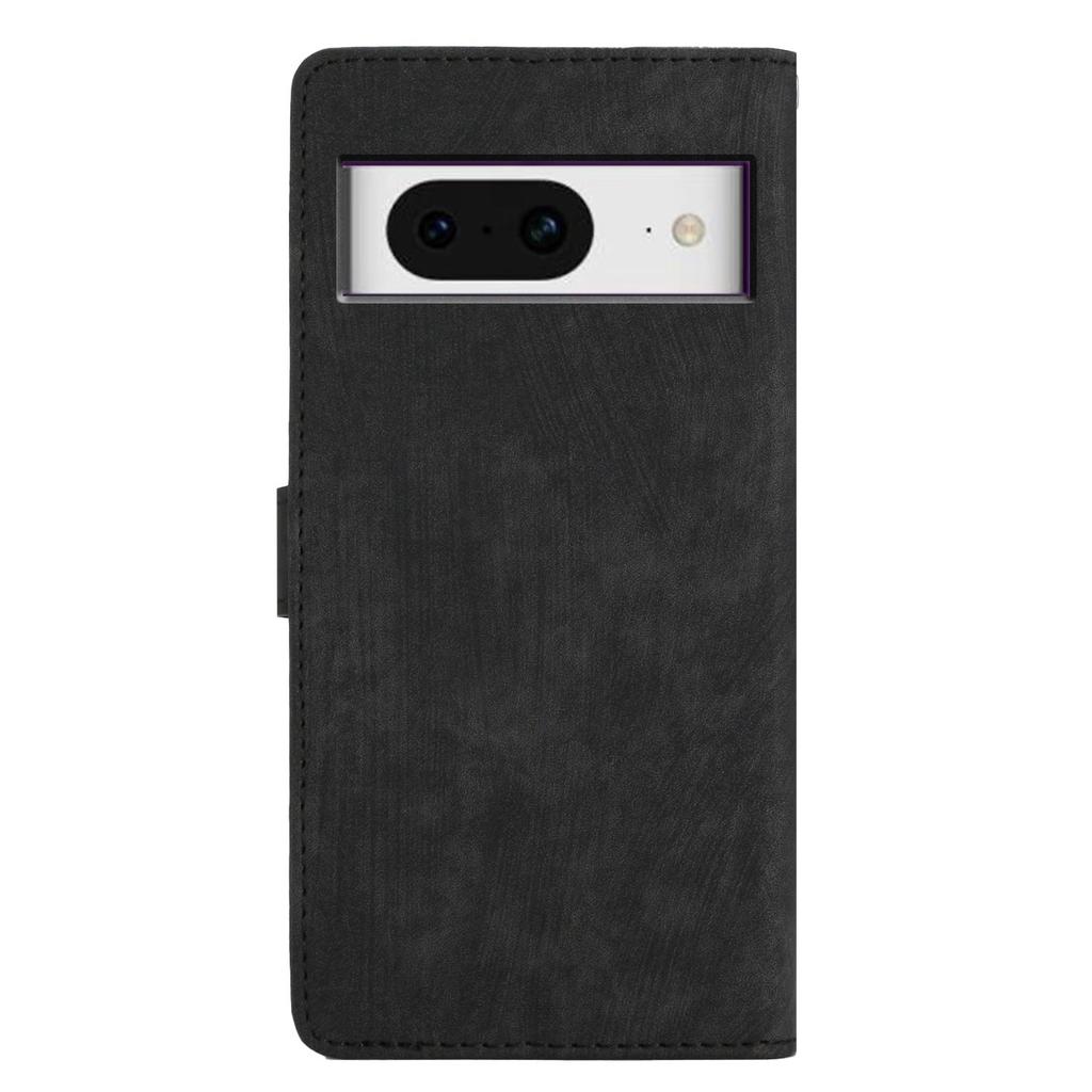 For Google Pixel 8 Solid Color Skin-touch Stand Leather Wallet Cover Cell Phone Case