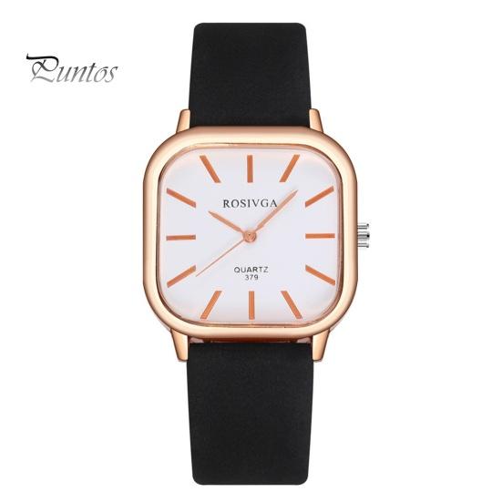 Čtvercové hodinky Quartz Jednoduché elegantní nastavitelné pánské dámské Minimalistický design Antikorozní hodinky z umělé kůže Quartz