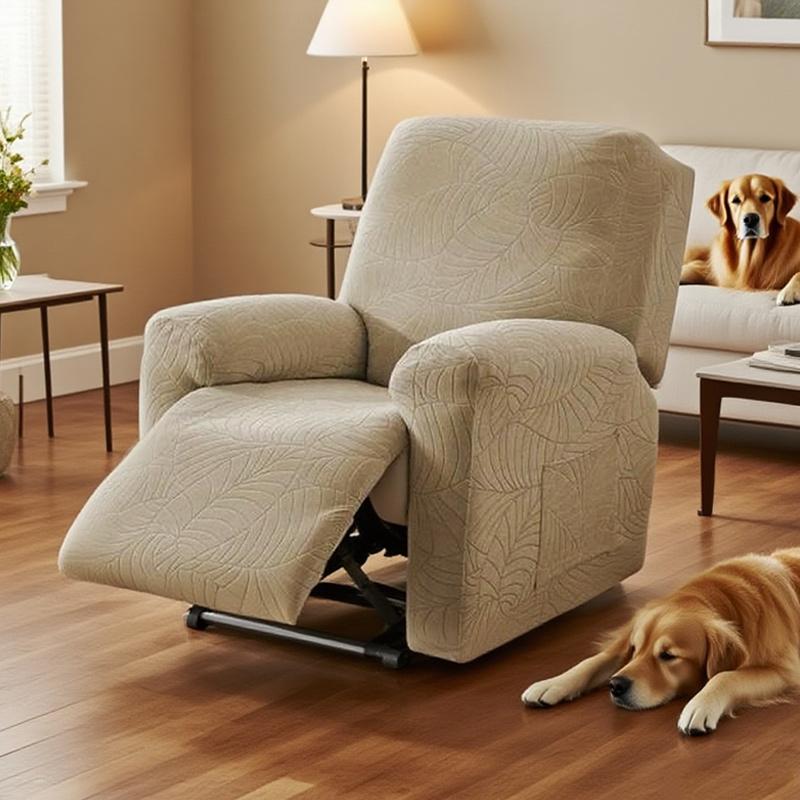 1/2/3 Seater Recliner Sofa Cover Durable Jacquard Lounge Chair Cover for Living Room Elastic Furniture Protector Couch Cover