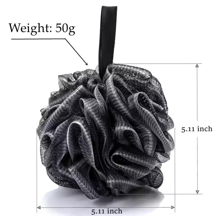 

Large 50g Men s Black Bamboo Charcoal Exfoliating Bath Ball 40g