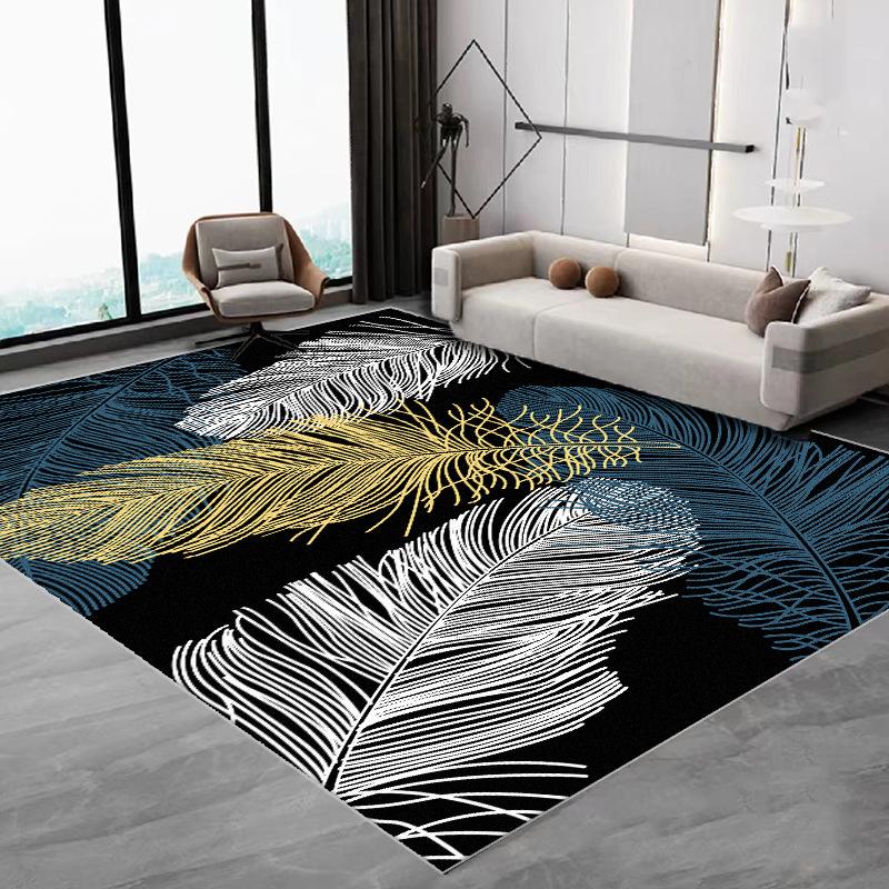 Nordic Simple Carpet Living Room Coffee Table Flannel Large Carpet Anti-Slip Bedroom Bedside Floor Mat Home Decoration