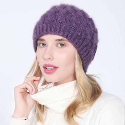 Wholesale Autumn Winter Warm Knitted Hat For Women Plus Fleece Skullies Beanies Outdoor Female Windproof Thermal Snow Caps