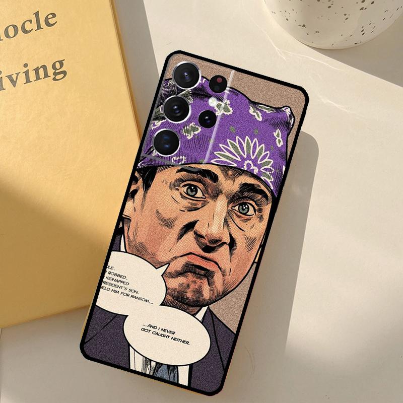 The Office Michael Scott Phone Case For Samsung Galaxy S23 S20 S21 S22 S24 S25 Ultra S9 S10 Plus S25 FE Cover Shell