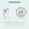 WOSTU Vintage 925 Sterling Silver Dragon Opening Ring For Women Lucky Gothic Animal Stackable Rings Party Punk Hiphop Gift