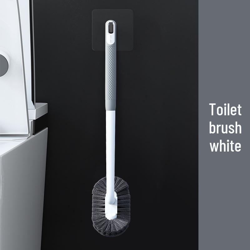 Wall-Mounted Self-Cleaning Toilet Brush with Soft Bristles and Long Handle