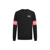 Striped Letter Print Crew Neck Long Sleeve Sweatshirt Men Sweatshirt Black 6RPM56-PJ07Z-1200