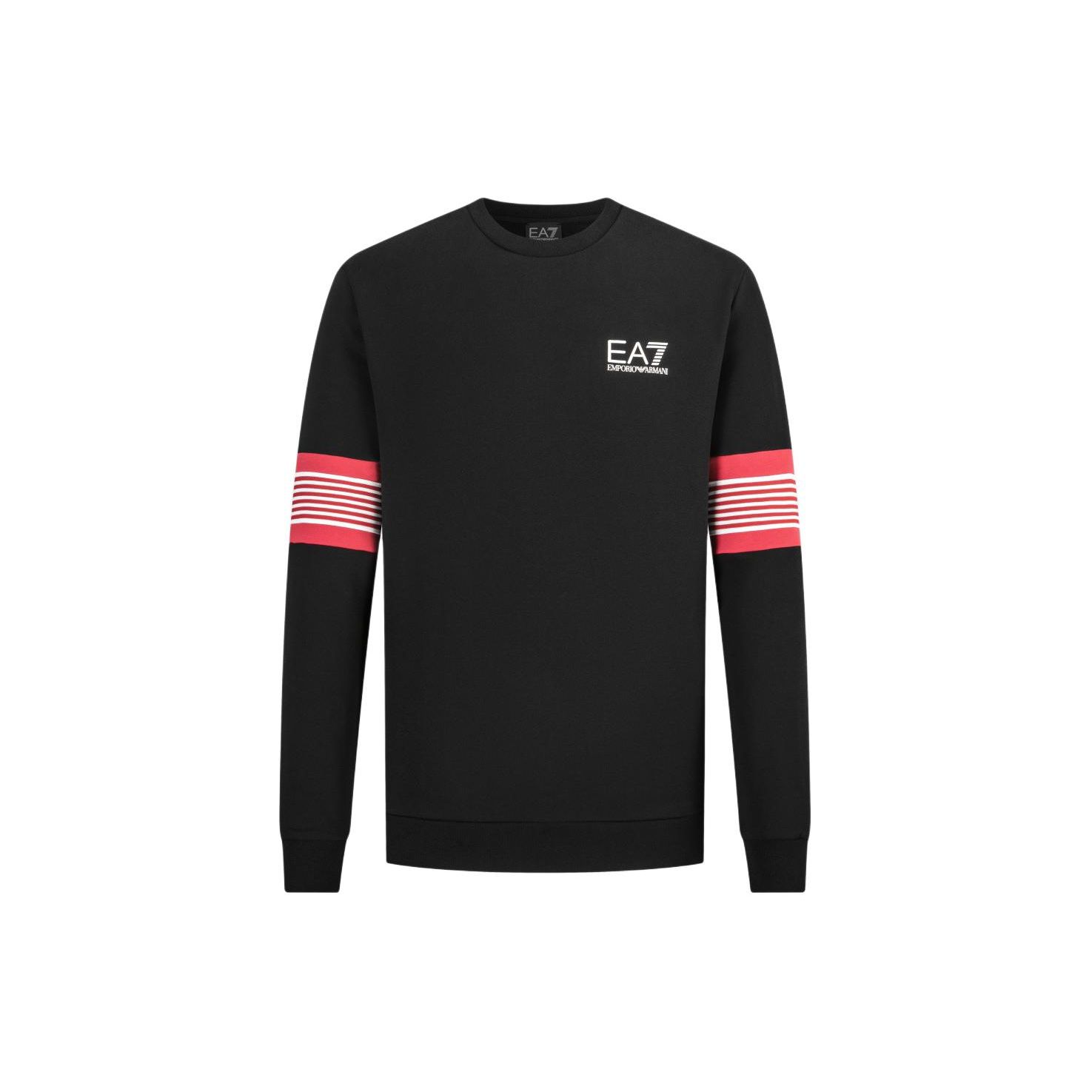 Emporio Armani Striped Letter Print Crew