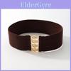 Womens Knitted Wide Waist Belt With Metal Clasp For Stylish Daywear