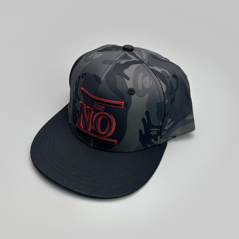 Letter Embroidered Flat-brim Baseball Cap New Universal Polyester Fiber Trendy Street Dance Sun Hat Baseball Cap