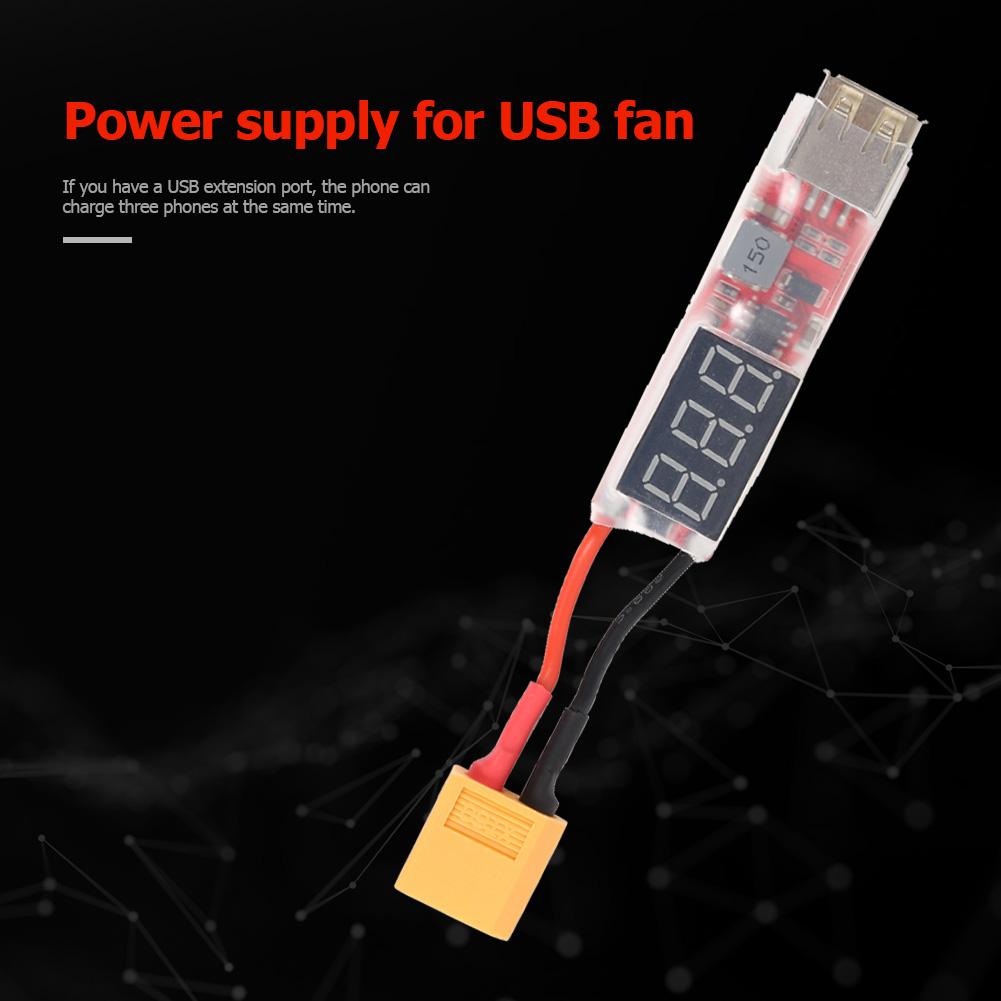 2S-6S Lipo Lithium Battery Charger Converter Board Portable XT60 Plug To USB Charger Converter Adapter Output 5V