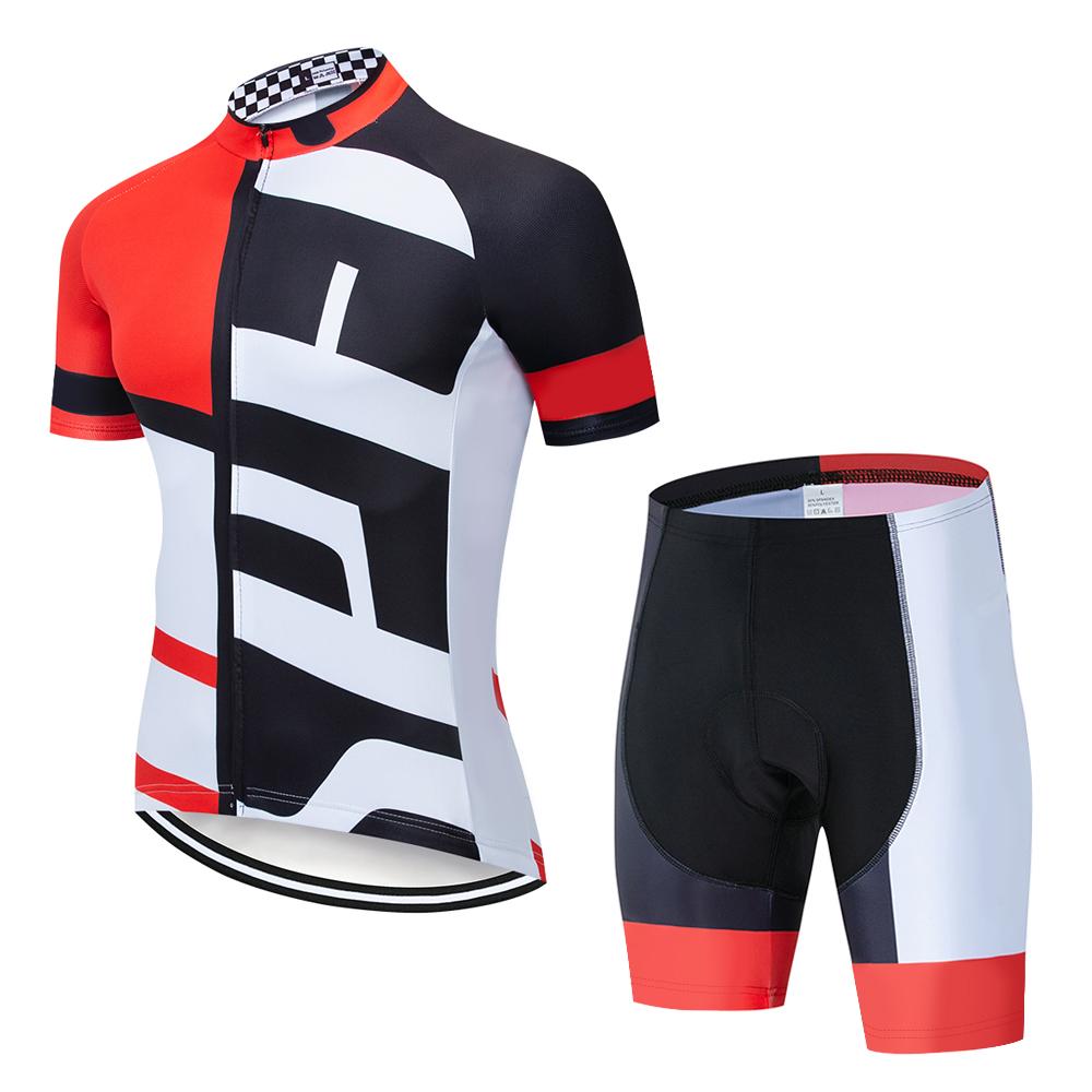

2025 Summer Cycling Clothes Men Cycling Kits MTB Bike Clothing Short Sleeve Breathable Racing Road Bicycle Cycling Jersey Sets Asian size-L