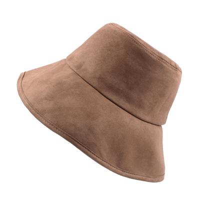 Spring And Summer Japanese Big Eaves Bucket Hat Women'S Simple Deerskin Velvet Sun Hat Men'S Outdoor Sun Protection Foldable Basin Hat