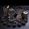 ZISIZ Automatic Purple Clay Stone Mill Tea Set