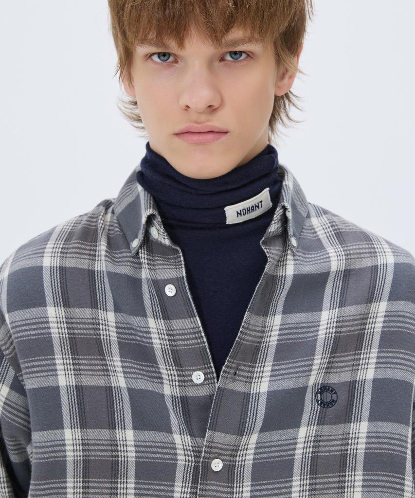 NOHANT Soft Turtleneck T-Shirt Navy