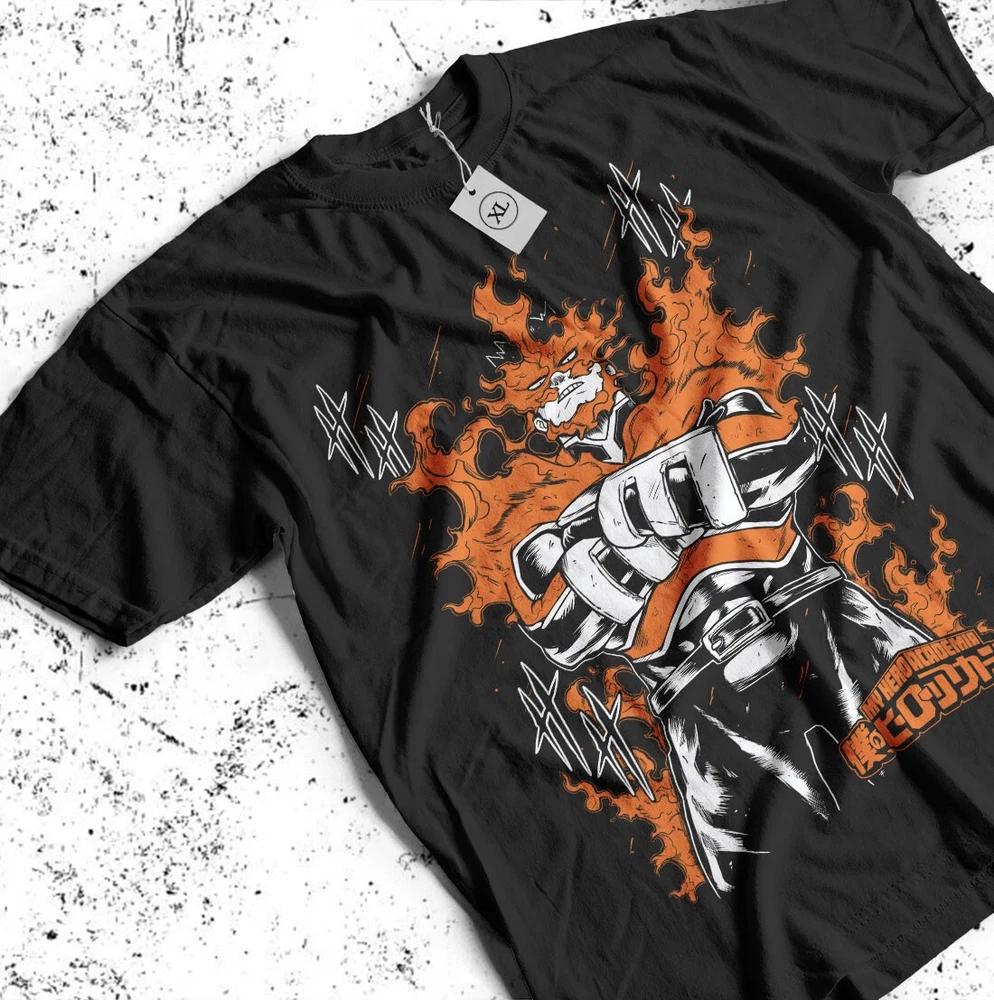 Endeavor TShirt My Hero Academia Tshirt Enji Todoroki Midoriya Deku MHA Shirt S