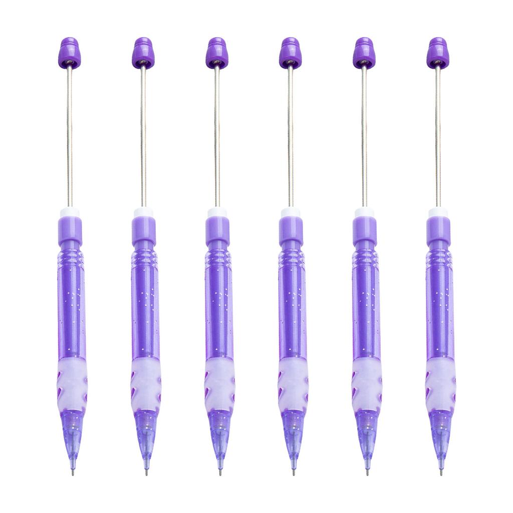 Zestaw 6-częściowych ołówków mechanicznych z koralikami 0,5 mm, ołówek automatyczny do rysowania, ołówek automatyczny z koralikami do pisania i rysowania dla uczniów