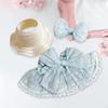 3 Pieces Dolls Dress with Hat Bow Hairpin Outfits Handmade Clothing for 15-17cm