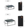 Portable Folding Picnic Table Lightweight Aluminum Alloy Camping Table with Carrying Bag Outdoor Beach Desk