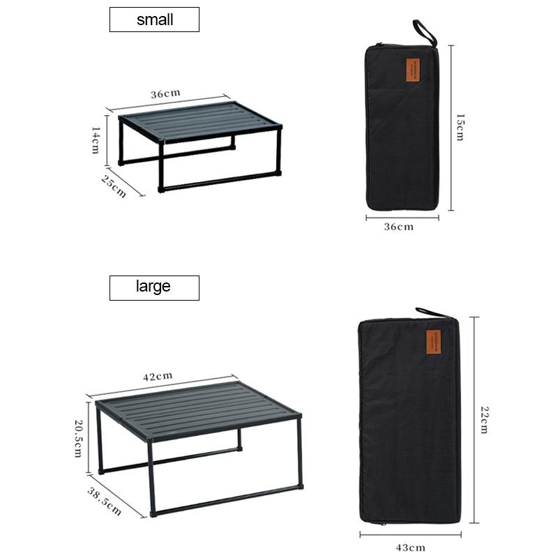 Portable Folding Picnic Table Lightweight Aluminum Alloy Camping Table with Carrying Bag Outdoor Beach Desk